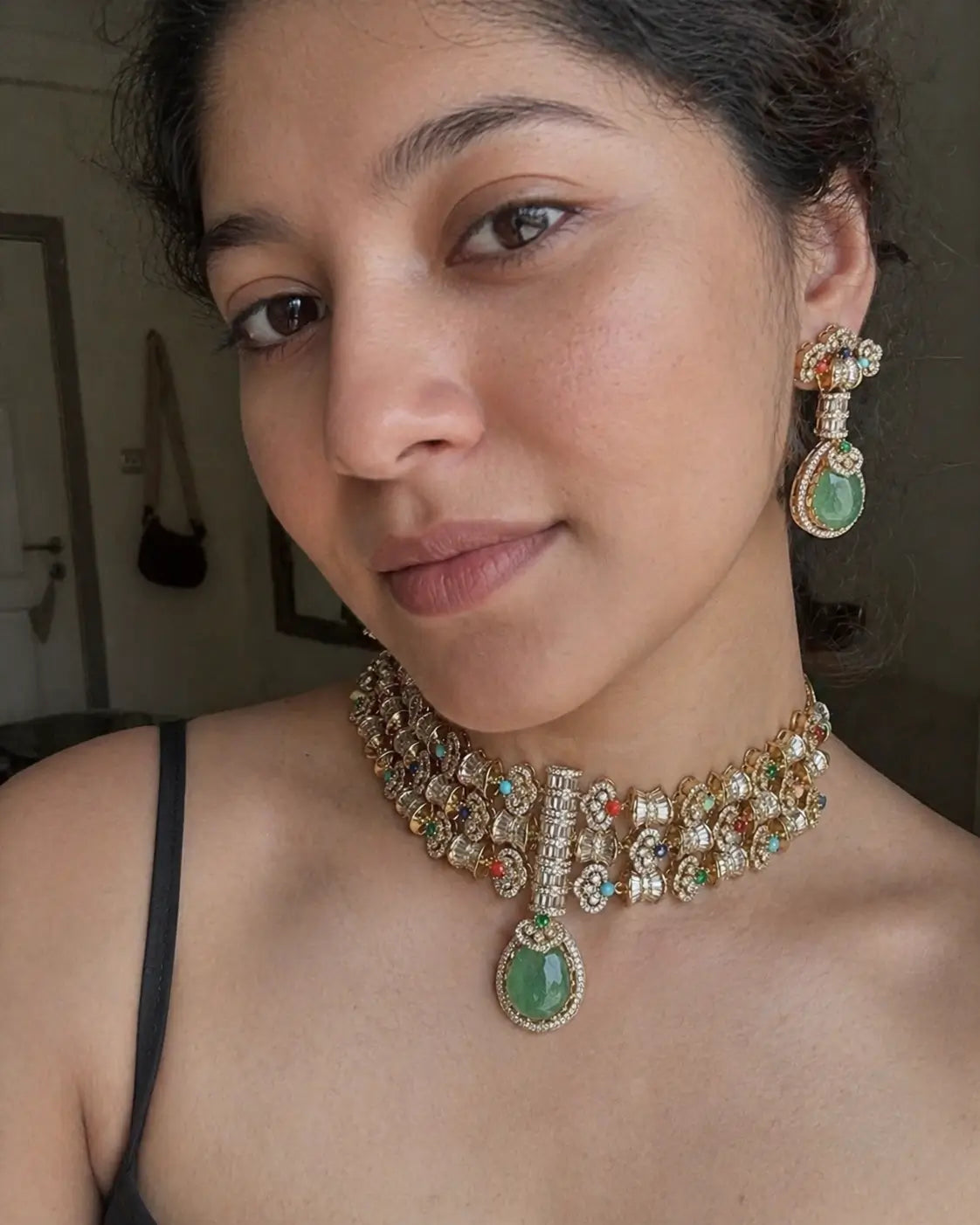 Navira Emerald Heritage Choker Set