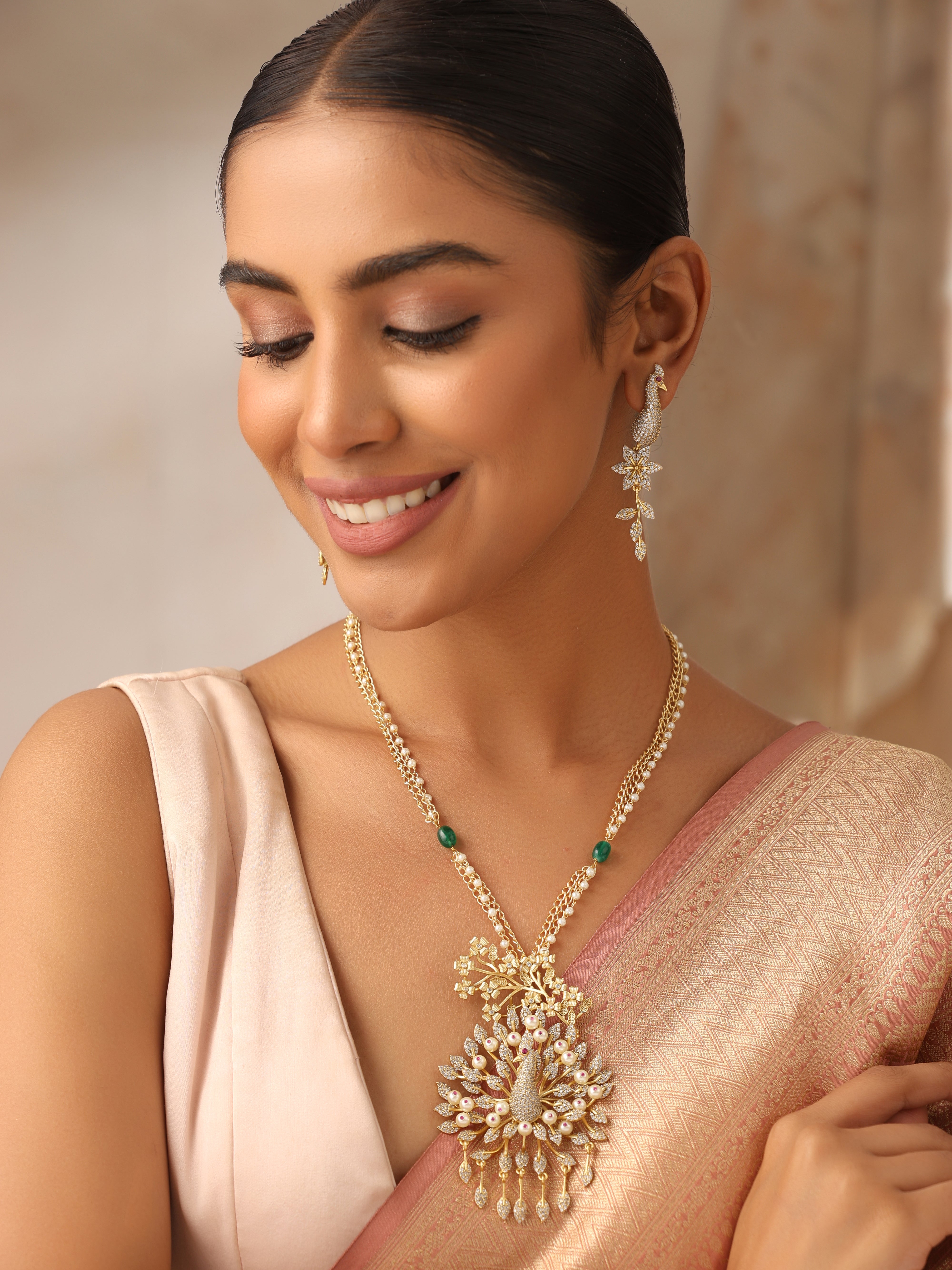 Royal Plumage Peacock Necklace Set