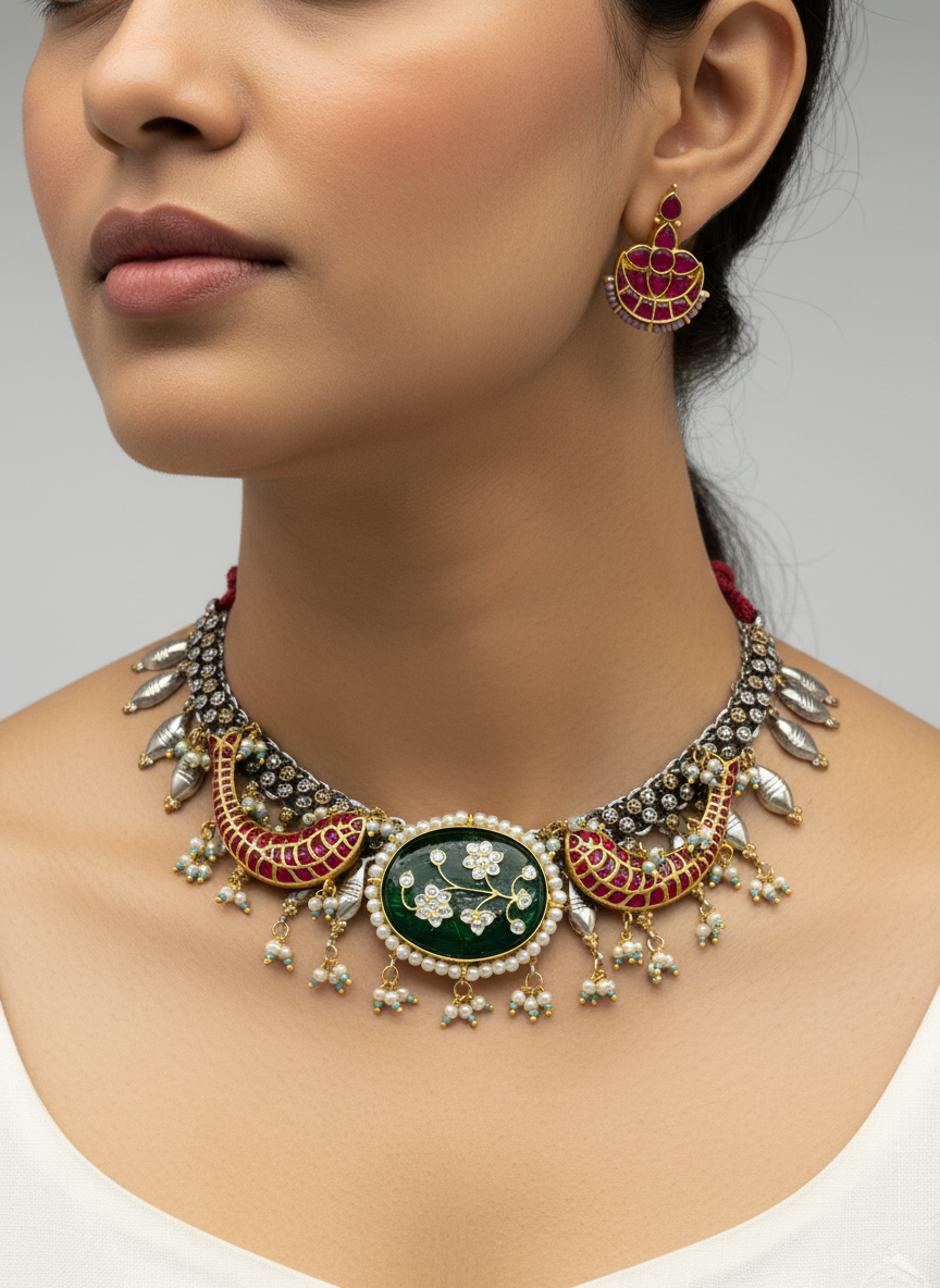 Mytsa Jadau Ruby Set