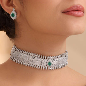 Astrid Pave Emerald Set