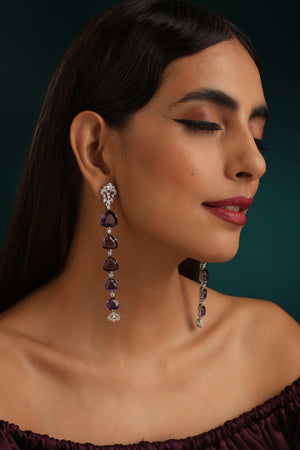 Purple Long Danglers
