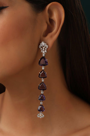 Purple Long Danglers
