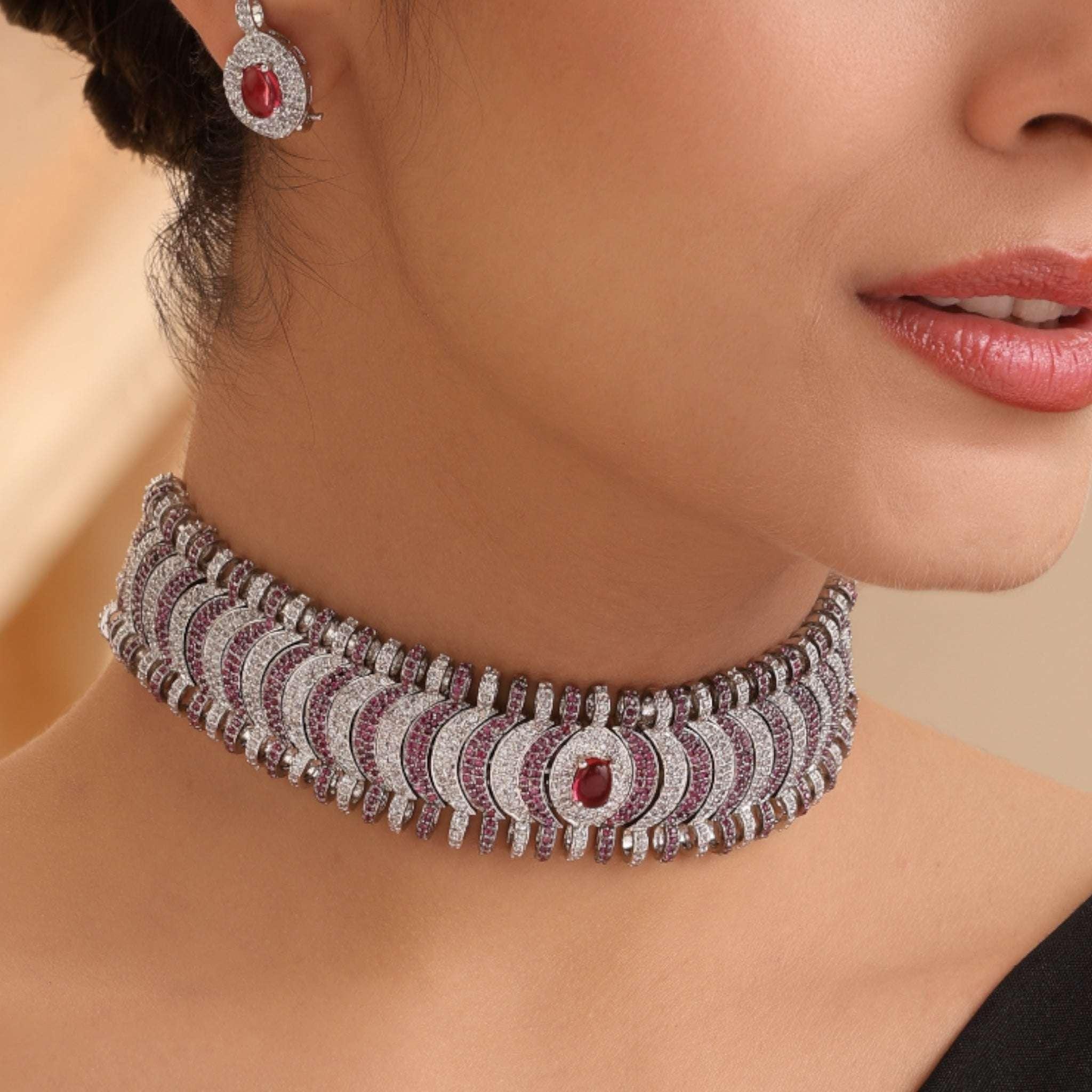 Astrid Pave Ruby Set