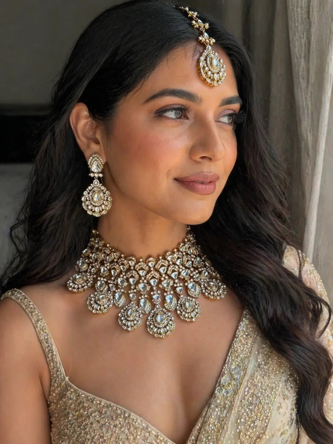 Rania Gold Real Kundan Set