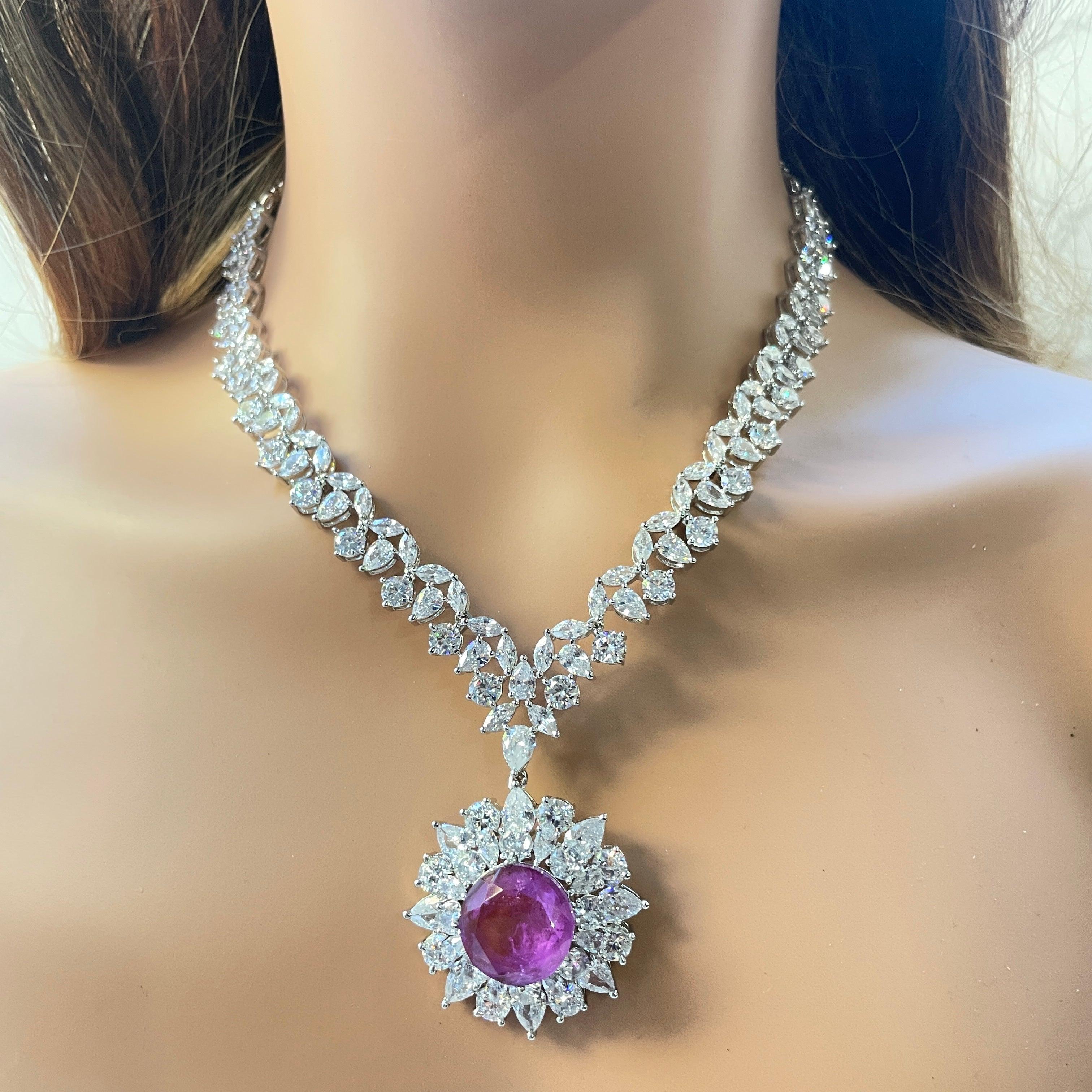 Aria CZ Doublet Pendant Necklace Set