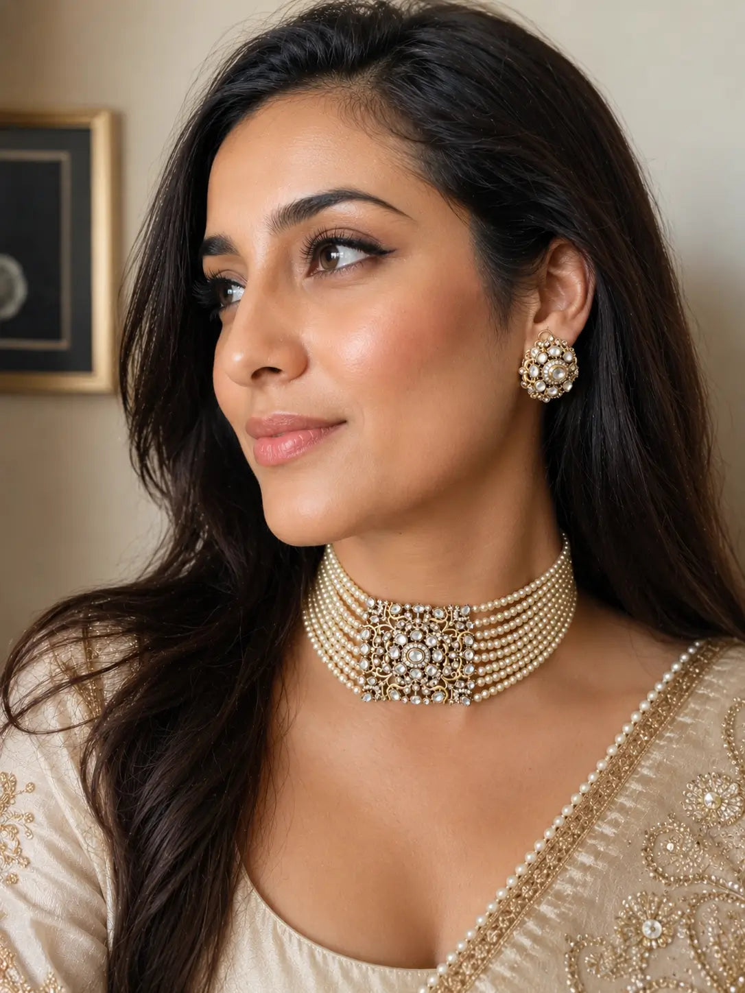 Alia Pearl Masonite Choker
