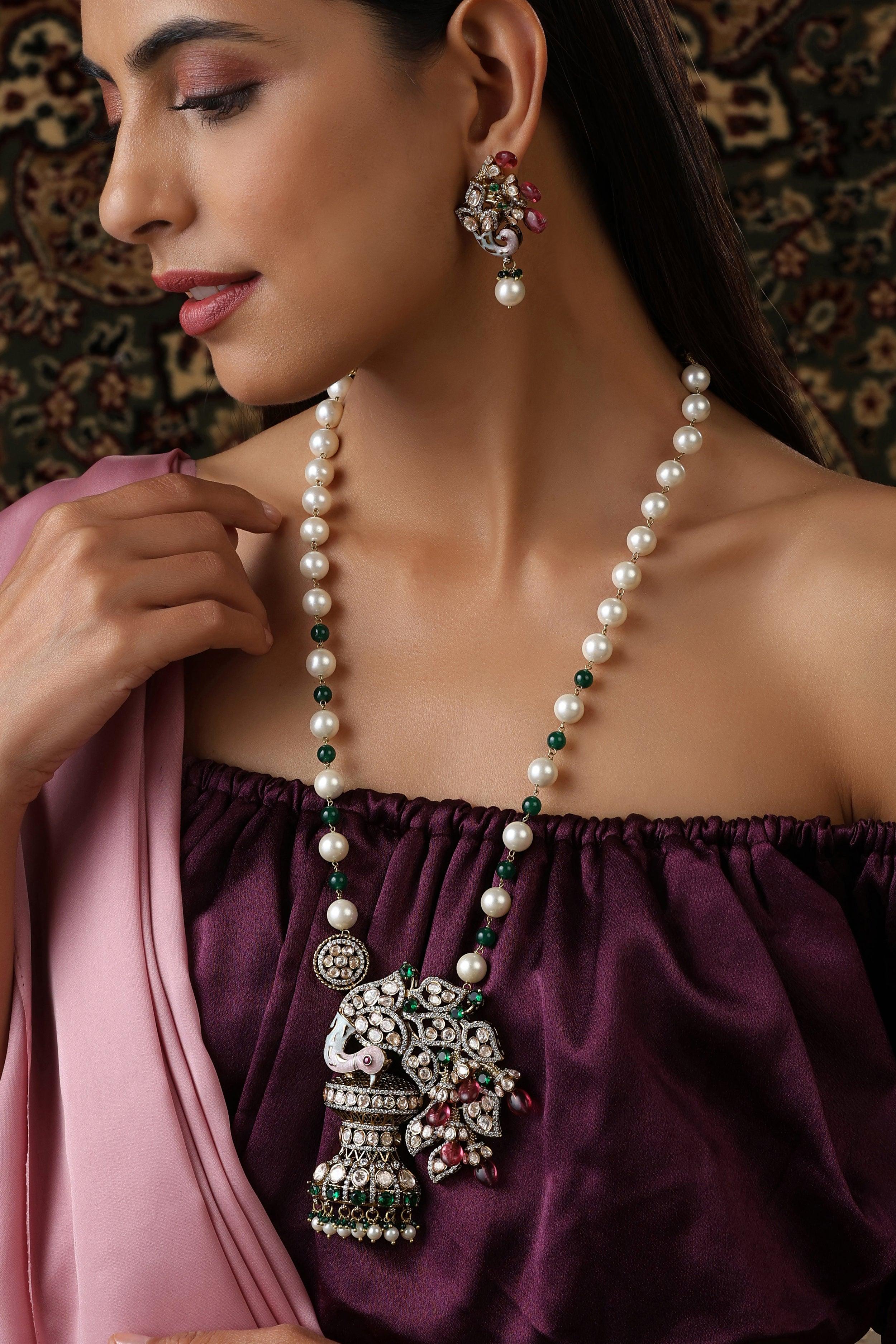 Hetal Peacock Long Necklace