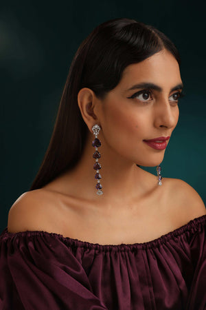 Purple Long Danglers