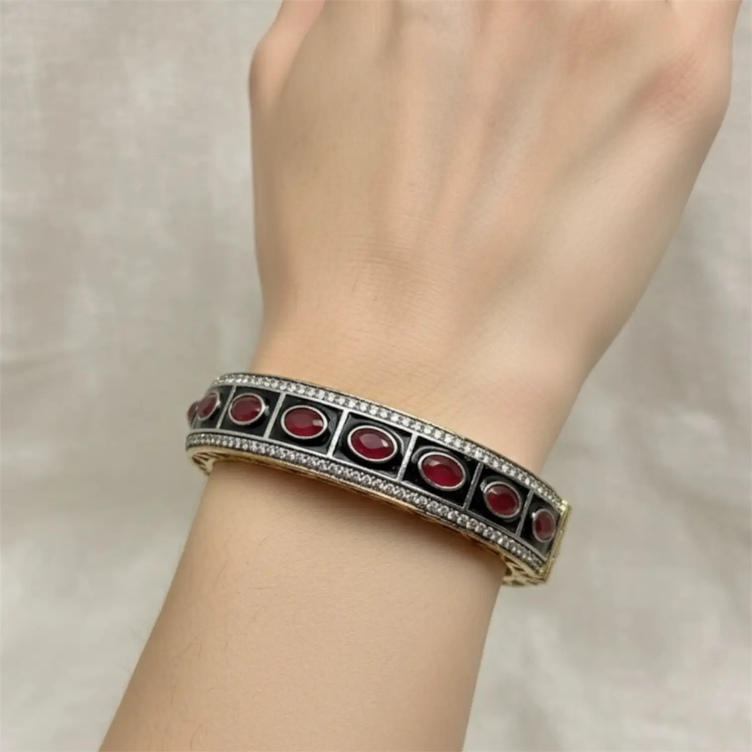 Ruby Victorian Bracelet