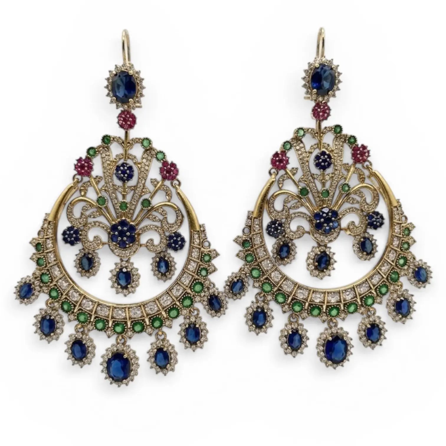 Ishira Regal Blue Statement Earrings