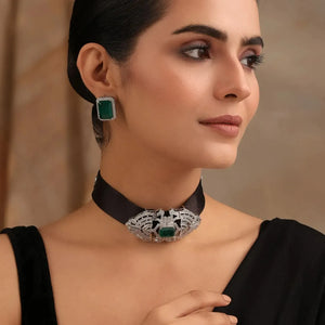 Art Deco Emerald Choker Set