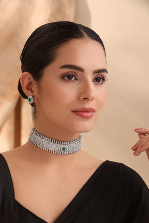 Astrid Pave Emerald Set