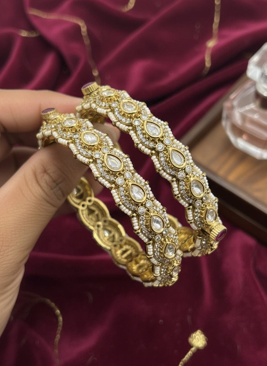Antique Uncut Polki Bangle Set
