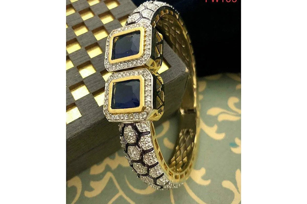 Blue Victorian Bangle