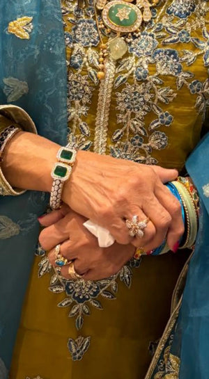 Emerald Victorian Bangle