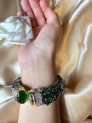 Emerald Victorian Bangle