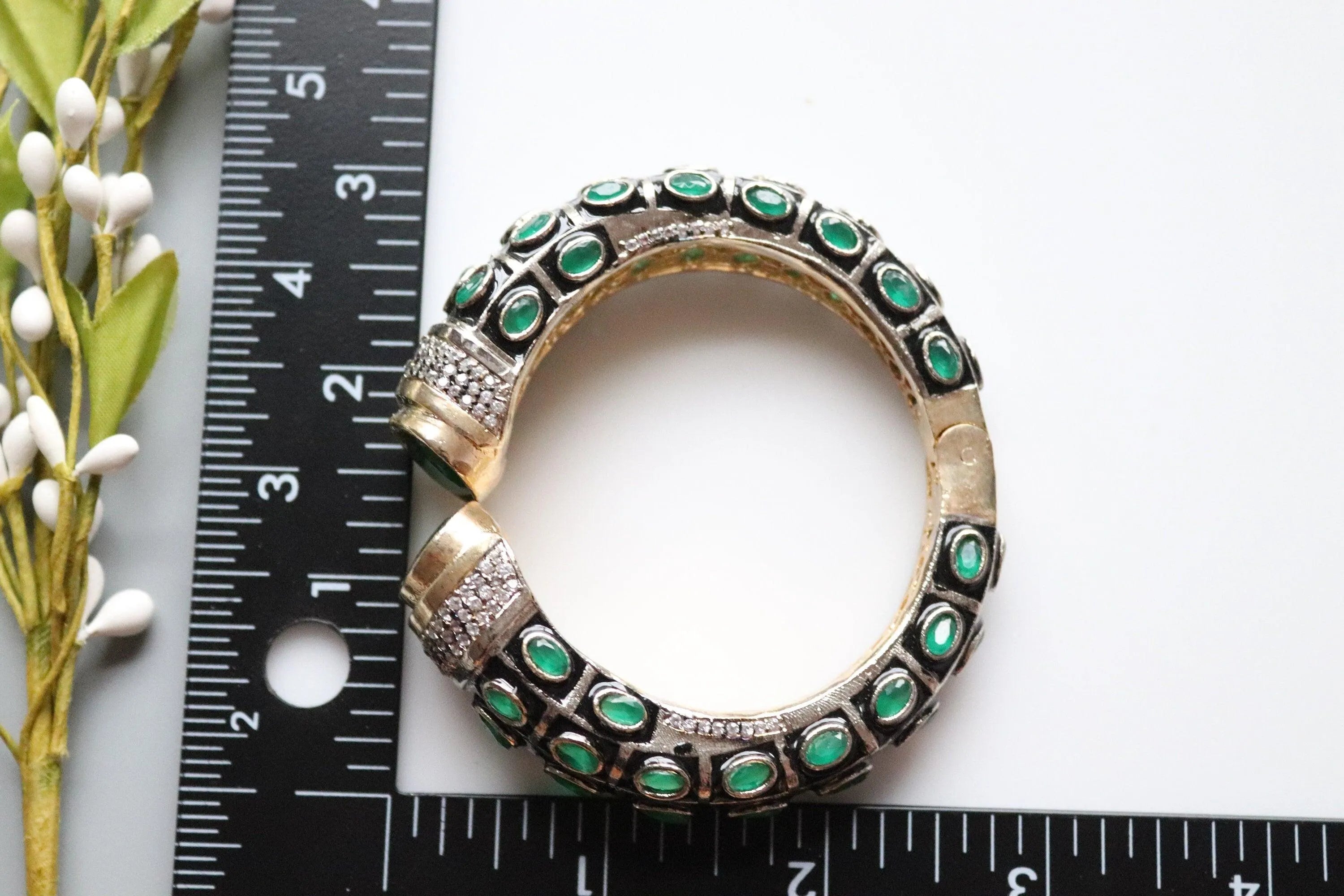 Emerald Victorian Bangle