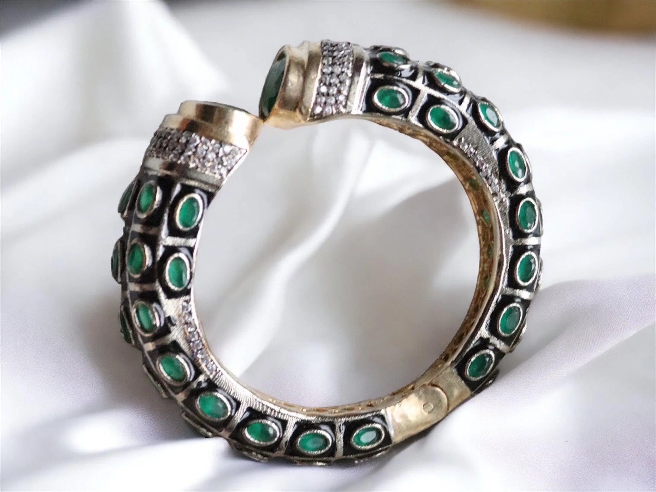 Emerald Victorian Bangle