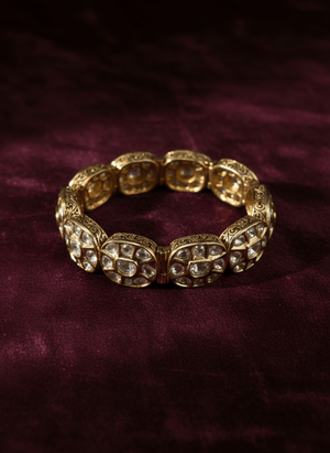 Fine Kundan Gold Bangle Pair