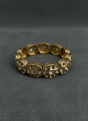 Fine Kundan Gold Bangle Pair