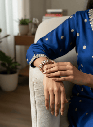 Fine Kundan Gold Bangle Pair