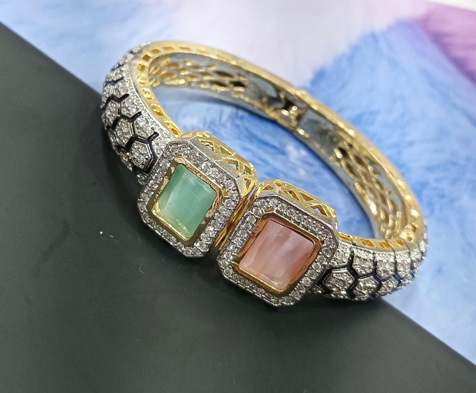 Mint Pink Victorian Bangle