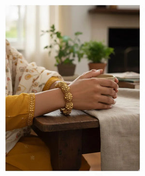 Royal Gold Bangle Pair