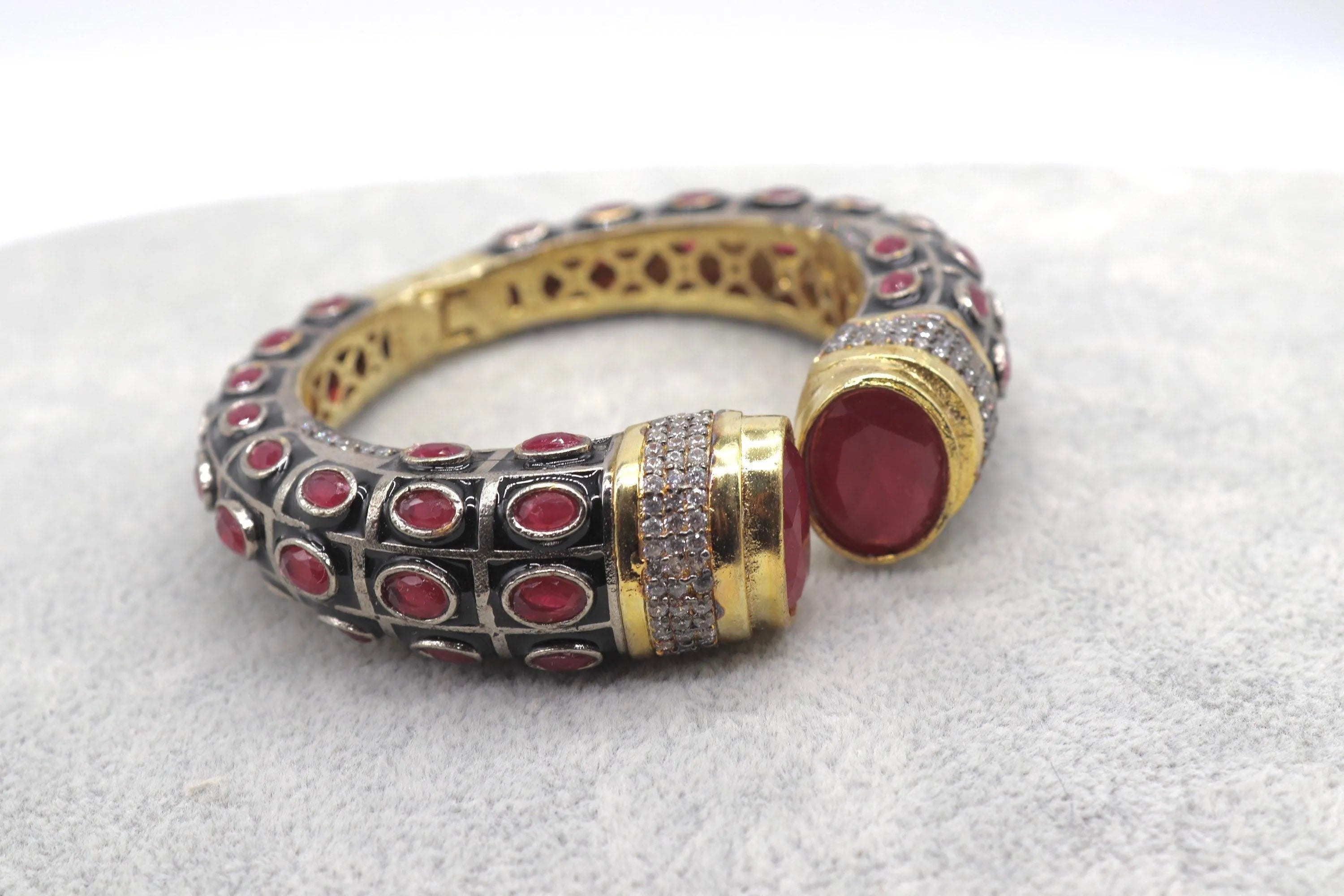 Ruby Victorian Bangle