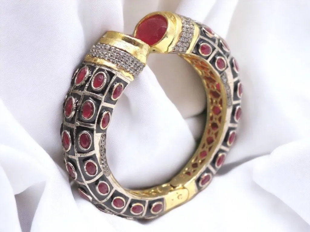 Ruby Victorian Bangle
