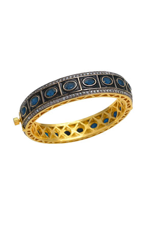 Sapphire Blue Victorian Bangle