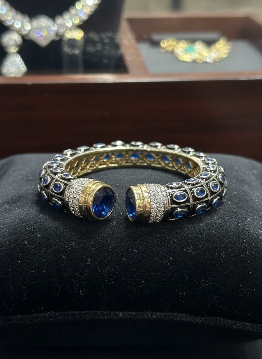 Sapphire Blue Victorian Bangle