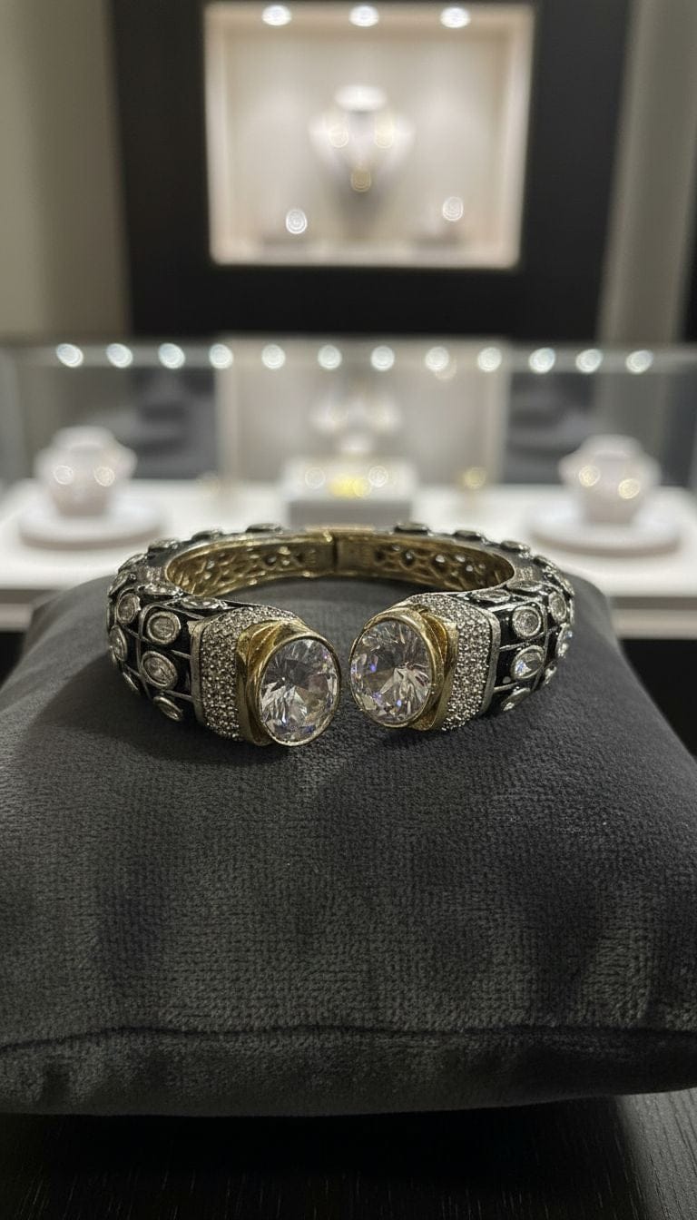 Silver Victorian Bangle