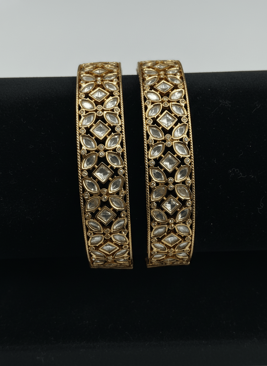 Uncut Polki Bangle Set