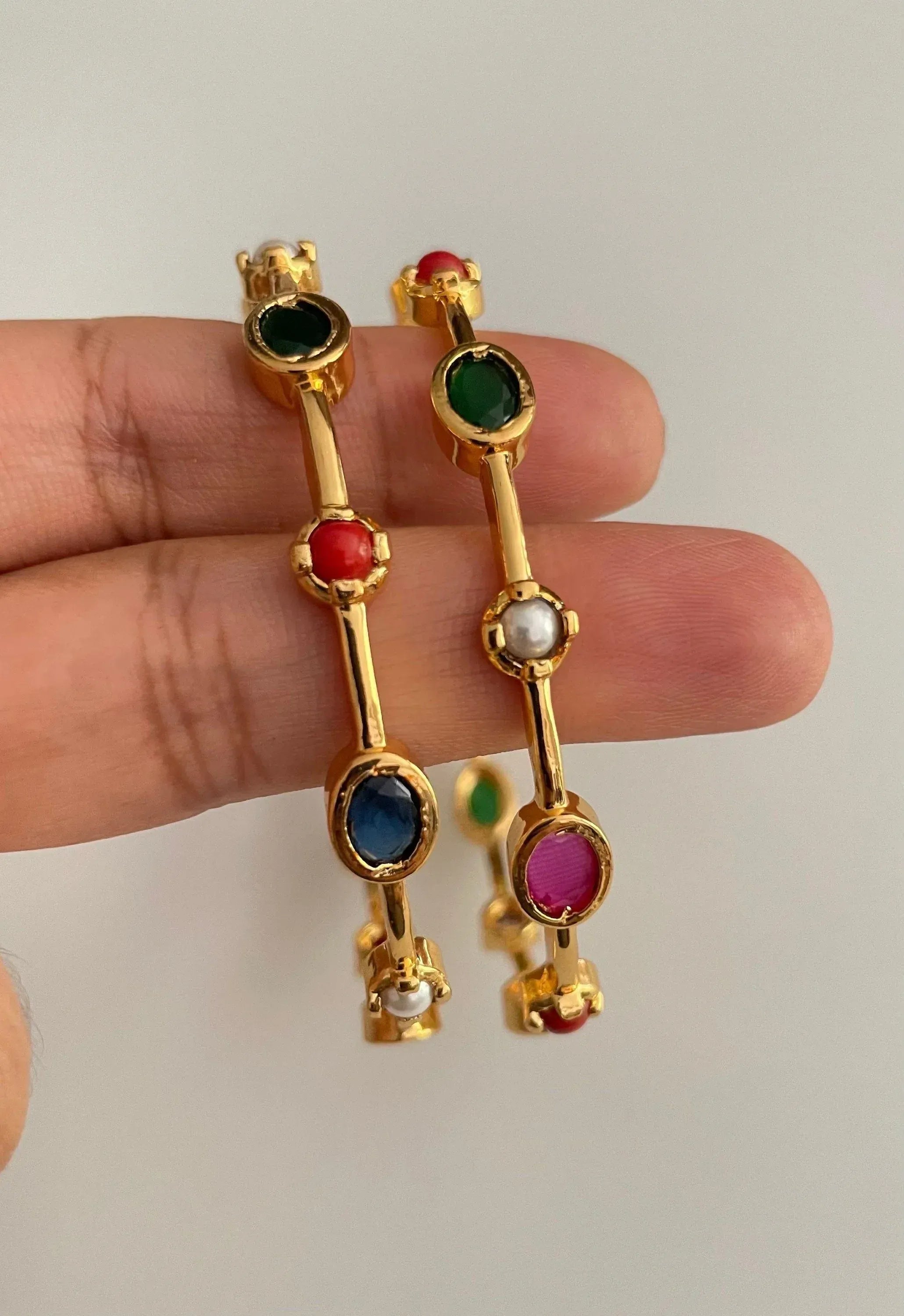 Zoya Semiprecious Kemp Bangle Pair