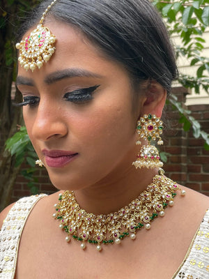 Fine Kundan MaangTikka | Maangtikka | Indian Jewelry | Pakistani Jewelry | Indian Forehead Jewelry | Tikka | Punjabi Jewelry |