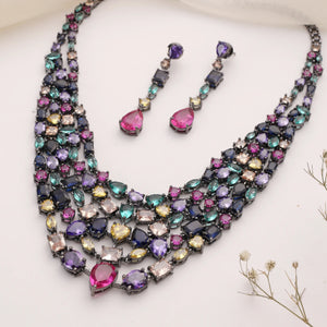 Diora Multicolor Statement Necklace Set