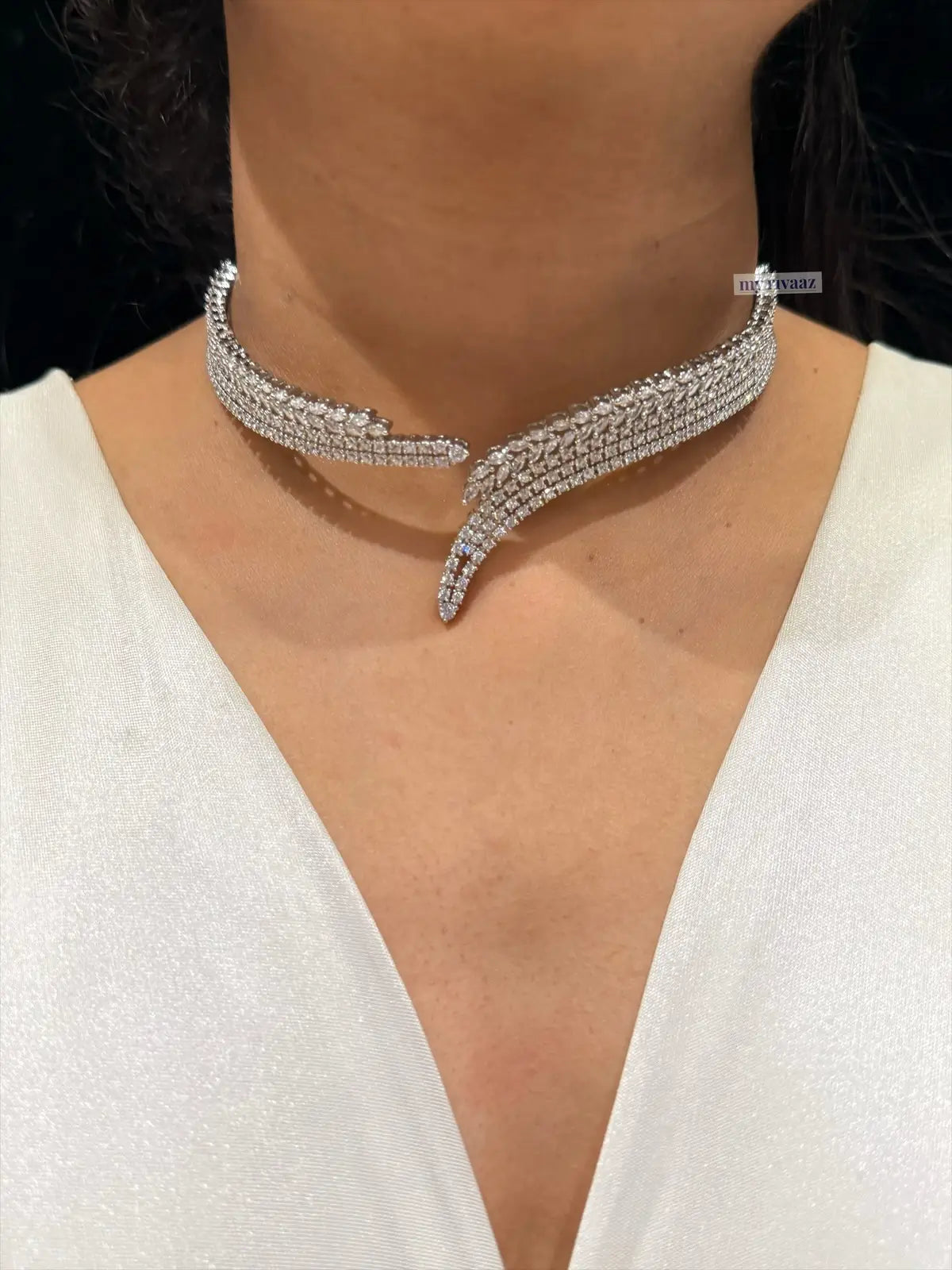 Aveline Diamond Curve Choker Set