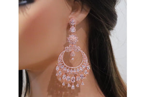 Rose gold Ariel CZ Chaandbali