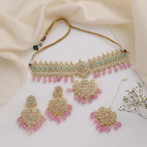 Gulnaaz Pink Kundan Set