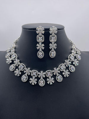 Fay CZ Diamond Necklace / Statement Jewelry/ Statement Necklace/ Elegant Jewelry/ Unique Jewelry/ Indian Jewelry/ CZ choker