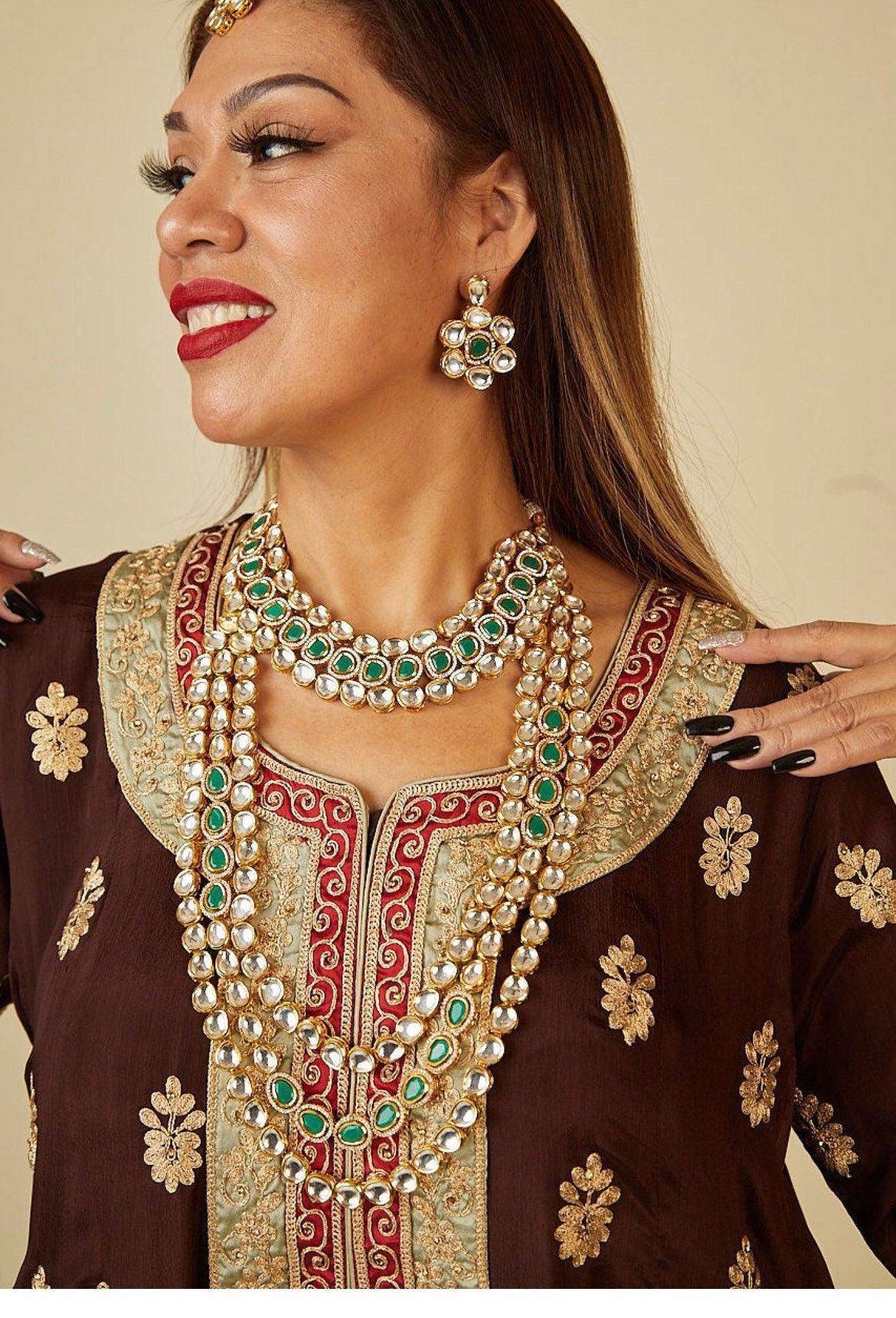 Indian kundan bridal jewellery set hotsell