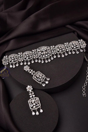 Sold Out Princess Cut Diamond Choker Necklace Indian Choker American Diamond Necklace