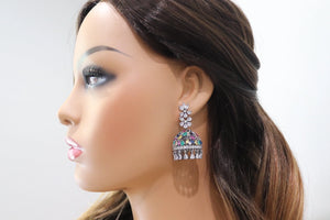 Mili Multicolored CZ Jhumka/ Indian Jewelry/ Jhumkas/ Jhumki/ Diamond Jhumka/ Indian Earrings/ Bollywood Jewelry/ Jewelry/