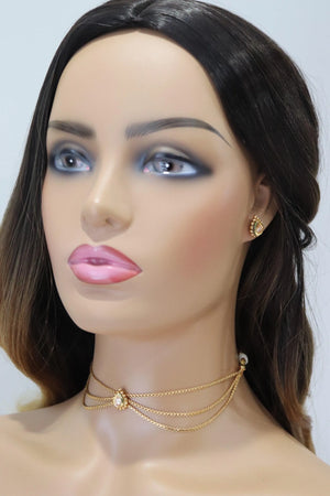 Gold Choker/ Indian Necklace/ Indian Jewelry/ Indian Gold Necklace/ Indian Wedding Necklace/ Indkan Choker