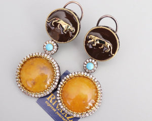 Sabya inspired tropical earrings Long Indian Earrings Chaandbali Sabhysachi Jewelry Indian Jewelry Indian Earrings Bollywood Jewelry