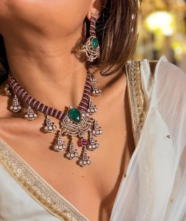 Ira Emerald Royale Heritage Necklace Set