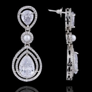 Kysha Diamond CZ Pearl Necklace