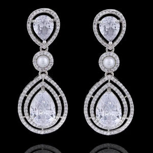 Kysha Diamond CZ Pearl Necklace