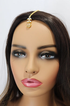 April Dainty Gold Diamond Maang tikka