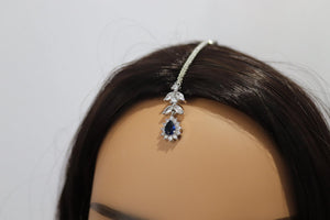 April Dainty Silver Diamond Maang tikka